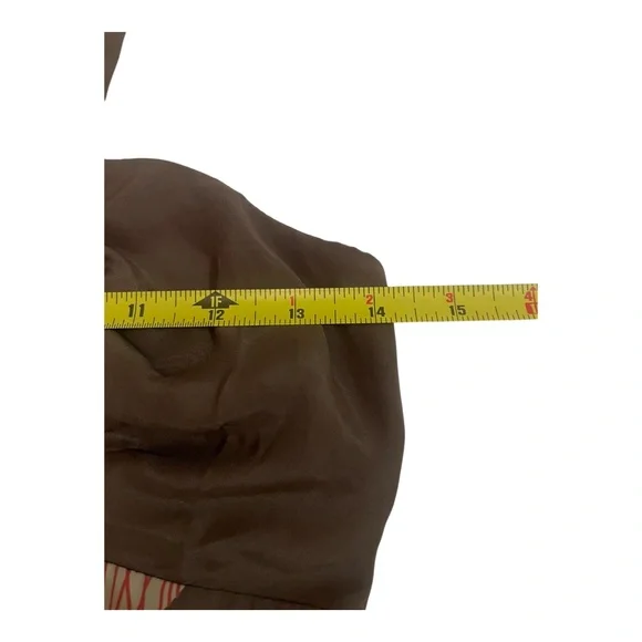 $188 Anthropology Harkham Brown Silk Mini Dress Tunic Medium NWT - Picture 11 of 15